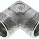Winkel-Schneidringverschraubung 38 S (M52x2), ohne Mutter & Schneidring, Stahl verzinkt
