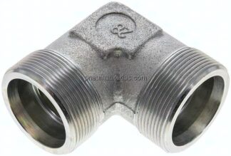 Winkel-Schneidringverschraubung 38 S (M52x2), ohne Mutter & Schneidring, Stahl verzinkt
