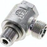 Winkel-Schwenkverschraubung G 1/4"-8 S (M16x1,5), ohne Mutter & Schneidring, Stahl verzinkt