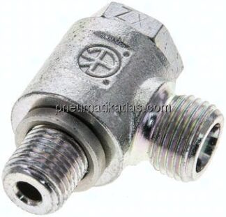Winkel-Schwenkverschraubung G 1/4"-8 S (M16x1,5), ohne Mutter & Schneidring, Stahl verzinkt