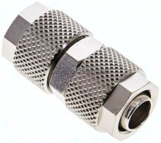 Gerade Verschraubung 10x8mm-10x8mm, Messing vernickelt