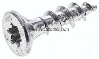 Spanplatten-Senkkopfschraube, TORX, 4,0x16, Stahl verzinkt, weiß