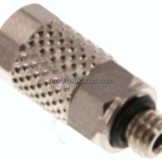 Gerade Verschraubung M 5-5x3mm, Messing vernickelt
