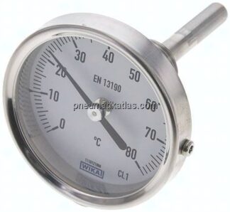 Bimetallthermometer, waagerecht D63/0 bis +80°C/63mm