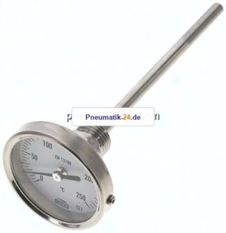 Bimetallthermometer, waagerecht D63/0 bis +250°C/160mm