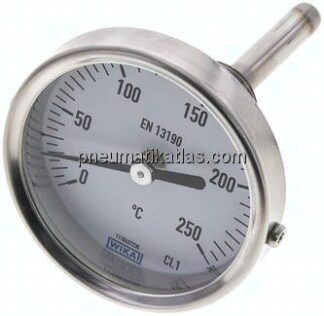Bimetallthermometer, waagerecht D63/0 bis +250°C/63mm