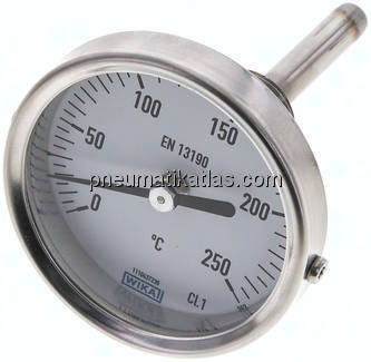 Bimetallthermometer, waagerecht D63/0 bis +250°C/63mm