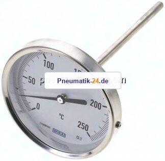 Bimetallthermometer, waagerecht D100/0 bis +250°C/160mm