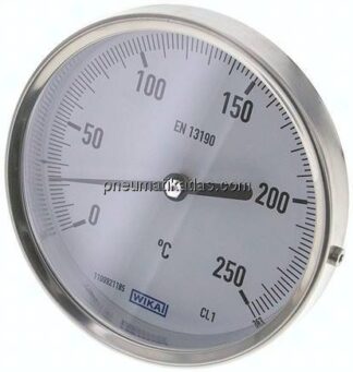 Bimetallthermometer, waagerecht D100/0 bis +250°C/63mm