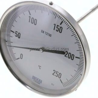 Bimetallthermometer, waagerecht D160/0 bis +250°C/200mm
