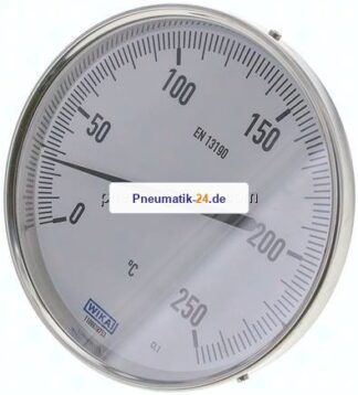 Bimetallthermometer, waagerecht D160/0 bis +250°C/63mm