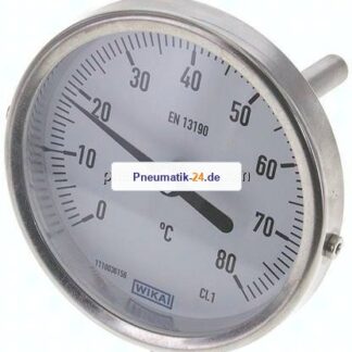 Bimetallthermometer, waagerecht D80/0 bis +80°C/63mm
