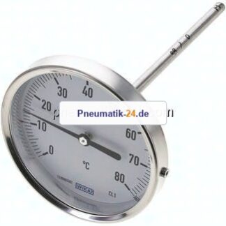Bimetallthermometer, waagerecht D100/0 bis +80°C/160mm