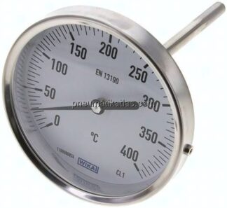 Bimetallthermometer, waagerecht D100/0 bis +400°C/100mm