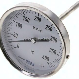 Bimetallthermometer, waagerecht D100/0 bis +400°C/100mm