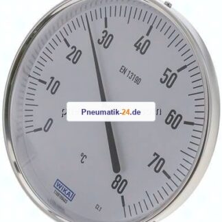 Bimetallthermometer, waagerecht D160/0 bis +80°C/63mm