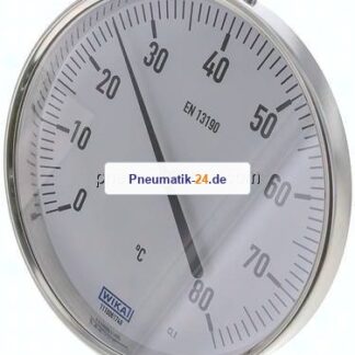 Bimetallthermometer, waagerecht D160/0 bis +80°C/100mm