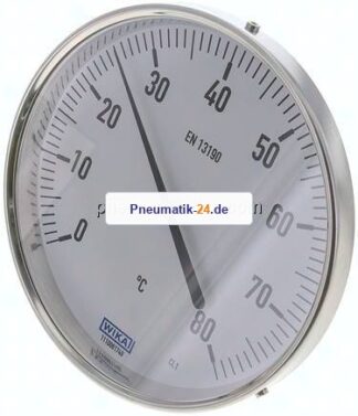 Bimetallthermometer, waagerecht D160/0 bis +80°C/100mm
