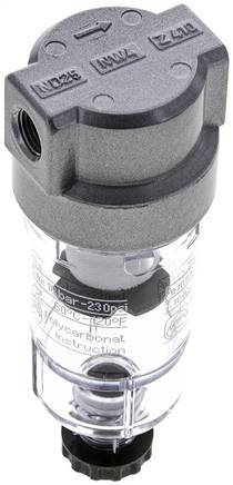 Mini-Filter G 1/8", Kunststoffbehälter