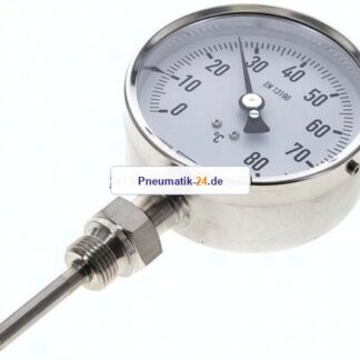 Bimetallthermometer, senkrecht D100/0 bis +80°C/63mm