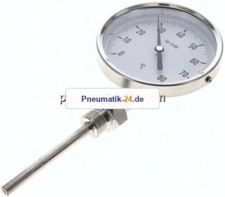 Bimetallthermometer, senkrecht D100/0 bis +80°C/100mm