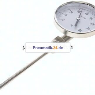 Bimetallthermometer, senkrecht D100/0 bis +80°C/160mm