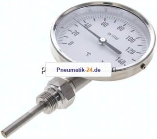 Bimetallthermometer, senkrecht D100/0 bis +160°C/63mm