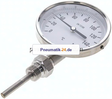 Bimetallthermometer, senkrecht D100/0 bis +160°C/63mm