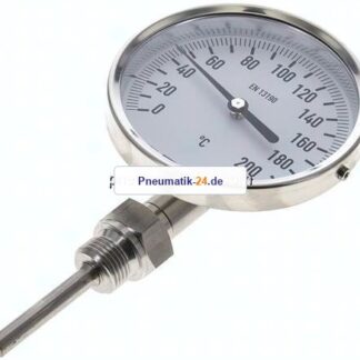 Bimetallthermometer, senkrecht D100/0 bis +200°C/63mm