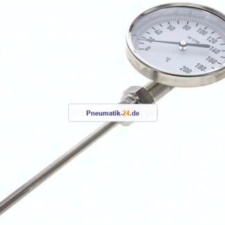 Bimetallthermometer, senkrecht D100/0 bis +200°C/160mm