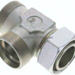 Einstellb. L-Schneidringverschraubung 42 L (M52x2), ohne Mutter & Schneidring, Stahl verzinkt