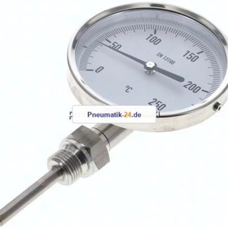 Bimetallthermometer, senkrecht D100/0 bis +250°C/63mm