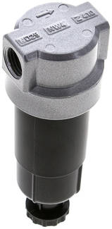 Mini-Filter G 1/4", Metallbehälter ohne Sichtrohr