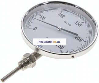 Bimetallthermometer, senkrecht D160/0 bis +250°C/63mm