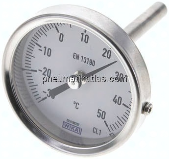 Bimetallthermometer, waagerecht D63/-30 bis +50°C/63mm