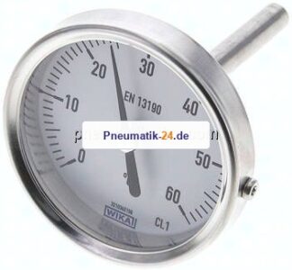 Bimetallthermometer, waagerecht D63/0 bis +60°C/63mm