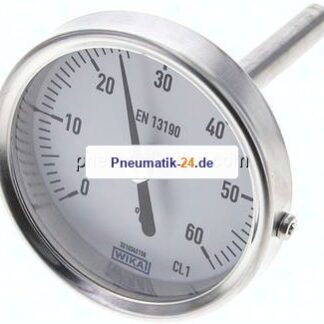 Bimetallthermometer, waagerecht D63/0 bis +60°C/63mm