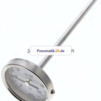 Bimetallthermometer, waagerecht D63/0 bis +120°C/160mm