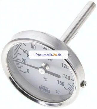 Bimetallthermometer, waagerecht D63/0 bis +160°C/63mm