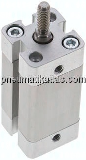 Kompaktzylinder, einfachwirkend, Kolben 12mm, Hub 25mm