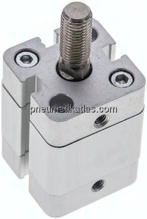 Kompaktzylinder, einfachwirkend, Kolben 20mm, Hub 10mm