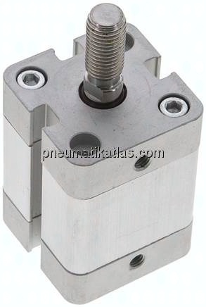 Kompaktzylinder, einfachwirkend, Kolben 25mm, Hub 15mm