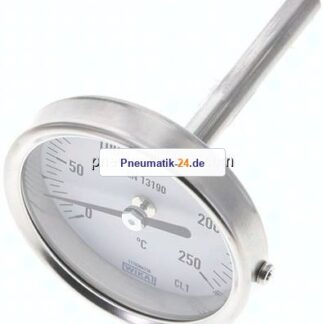Bimetallthermometer, waagerecht D63/0 bis +250°C/63mm
