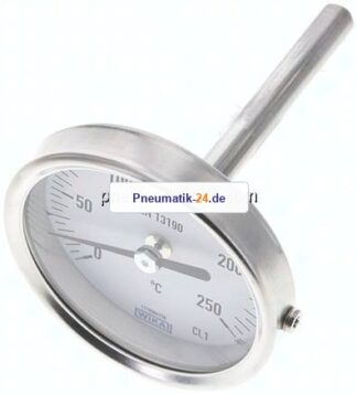 Bimetallthermometer, waagerecht D63/0 bis +250°C/63mm