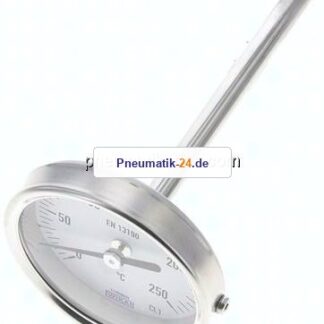Bimetallthermometer, waagerecht D63/0 bis +250°C/100mm
