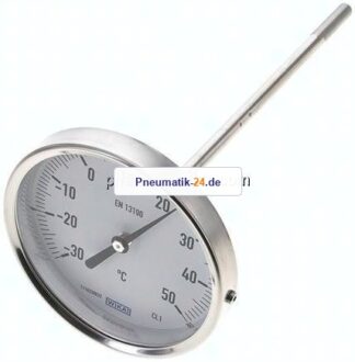 Bimetallthermometer, waagerecht D100/-30 bis +50°C/200mm