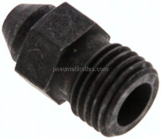 Gerade Anschweißverschraubung 6 S (M14x1,5), ohne Mutter & Schneidring, Stahl phosphatiert