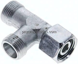 Einstellb. L-Schneidringverschraubung 12 S (M20x1,5), ohne Mutter & Schneidring, Stahl verzinkt