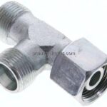 Einstellb. L-Schneidringverschraubung 14 S (M22x1,5), ohne Mutter & Schneidring, Stahl verzinkt