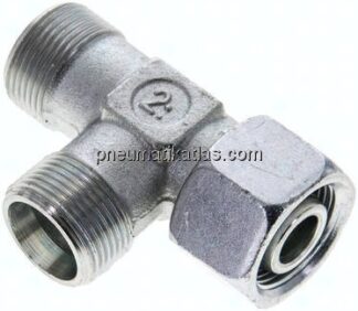 Einstellb. L-Schneidringverschraubung 16 S (M24x1,5), ohne Mutter & Schneidring, Stahl verzinkt